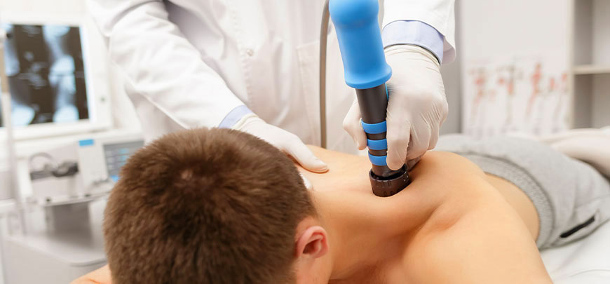 Shock Wave Therapy used for spinal therapy at Liebman Wellness Center in Marlton